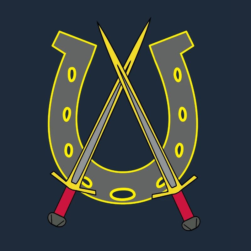 Chevalier médiéval épée épées fer à cheval