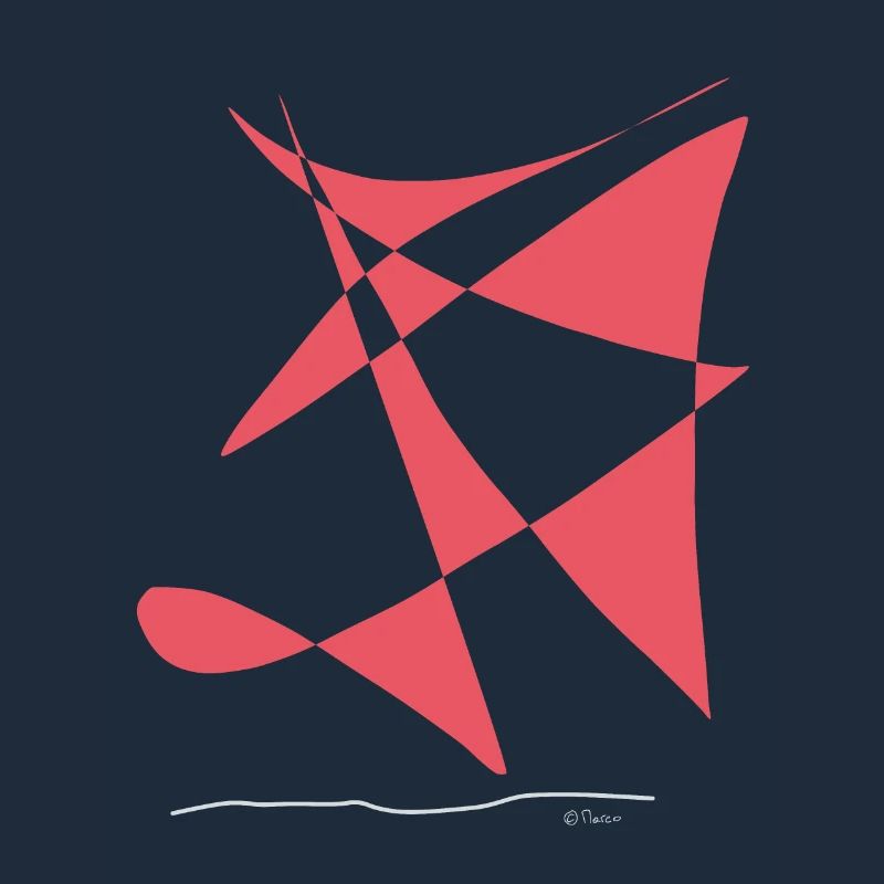 Cheval de dessin abstrait avec acrobate comme cavalier