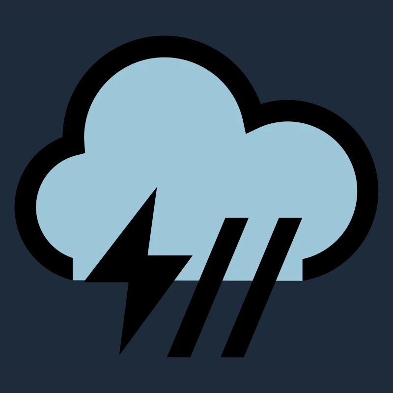 Tempête, icône de nuage d'orage, icône