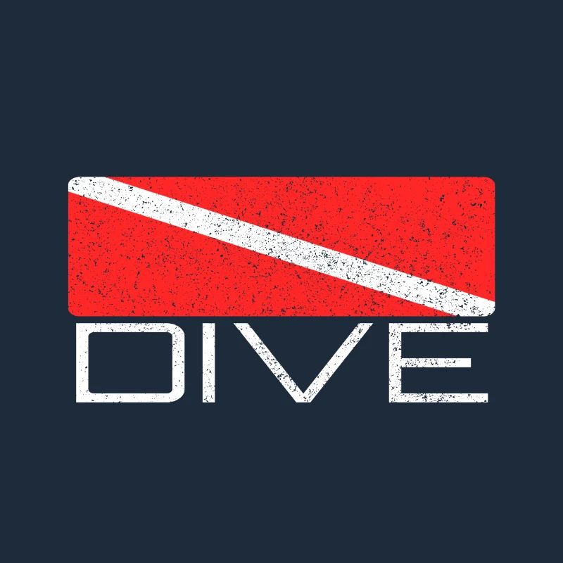 Dive | Conception de plongée avec drapeau de plongée pour les plongeurs