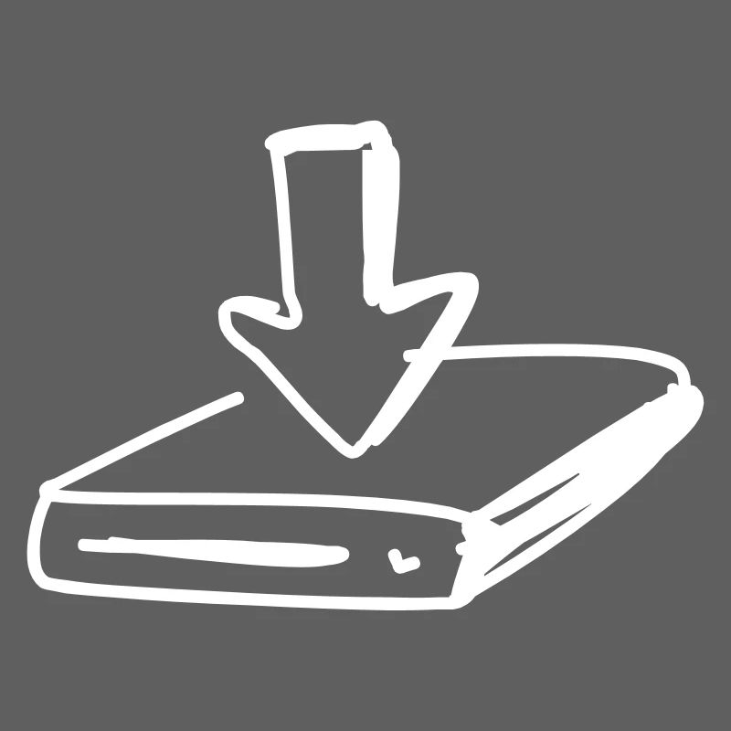 Hard disk with arrow