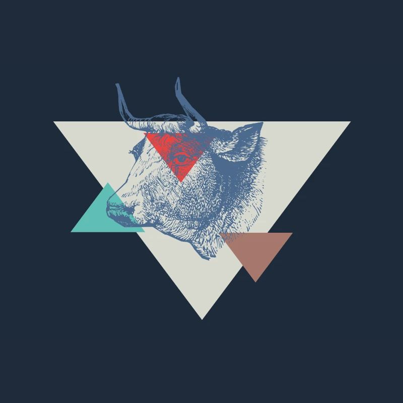 Conception de triangle de vache