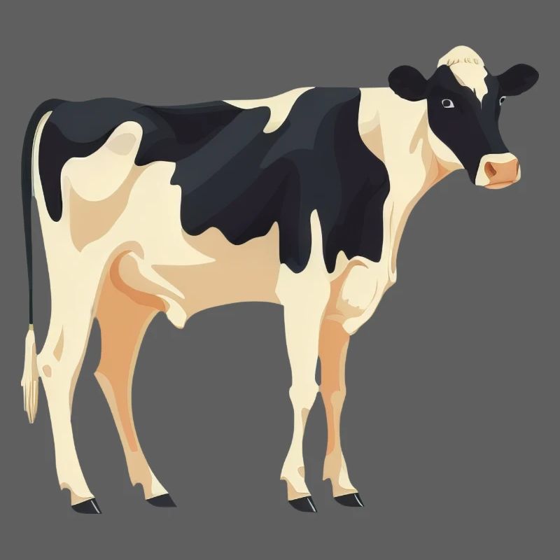 Vache debout - conception simple