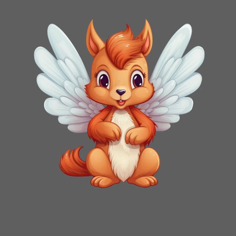 Süßes Eichhörnchen-Engel-Comic