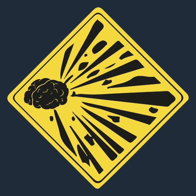 Mind Explosion Brain Brain Icon Icon Warning