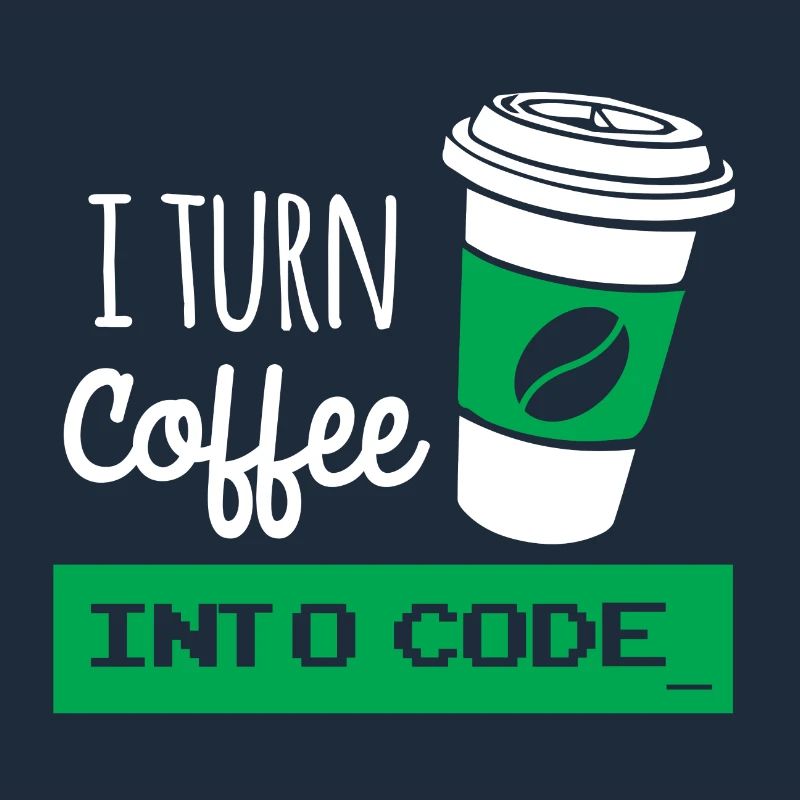 Ich drehe Kaffee in Code-Entwickler