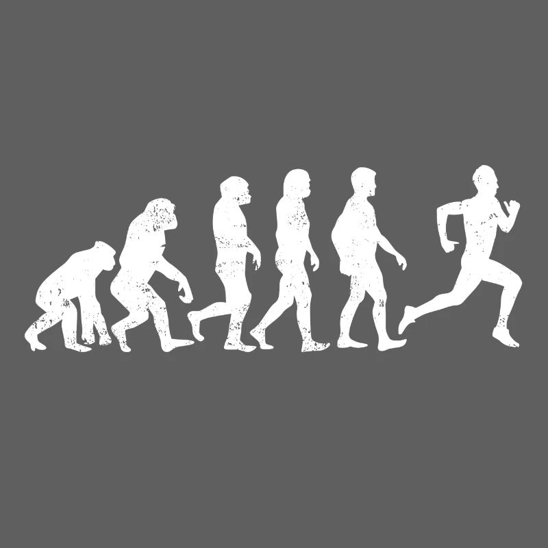 Runner evolution race jogging gift marathon