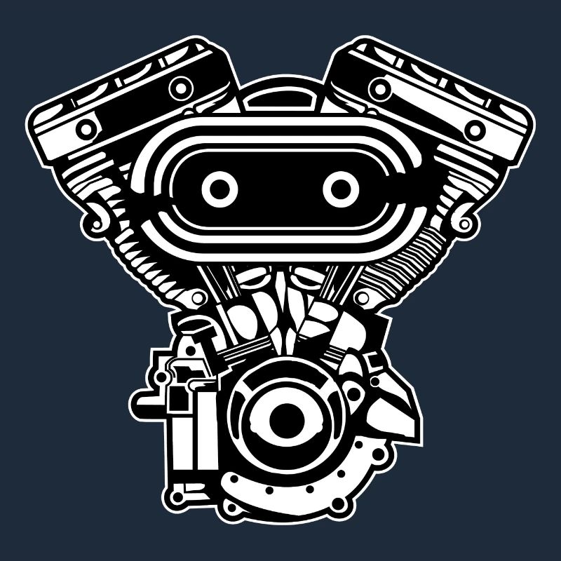 Motorrad Motor / Engine 02_schwarz
