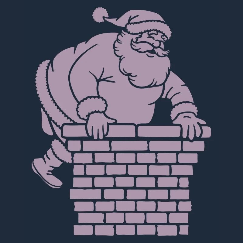 Weihnachtsmann Silhouette Minimalistisch