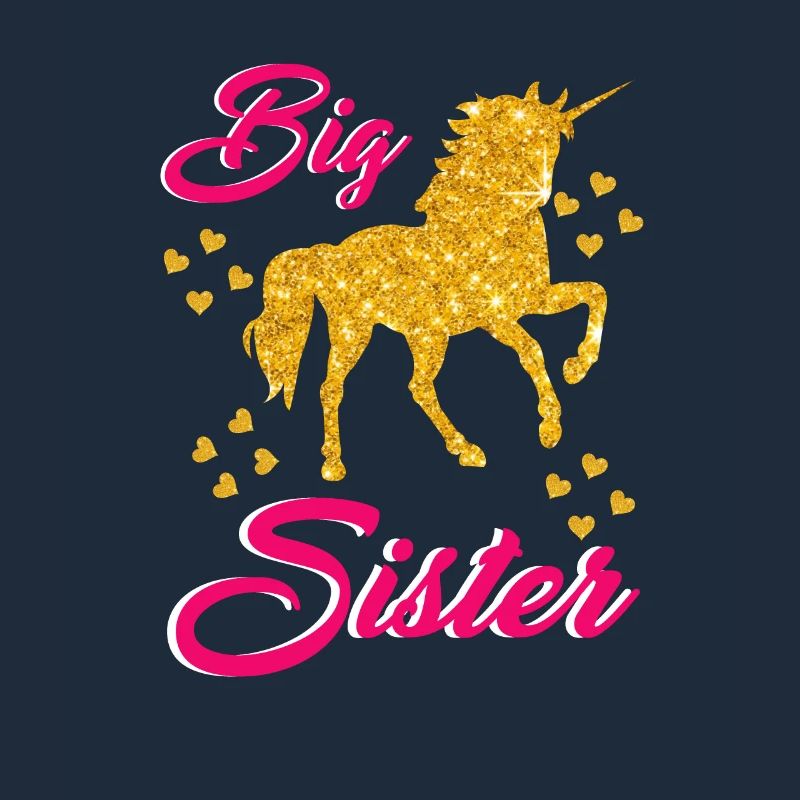 Ich bin ein große Schwester Einhorn Stil