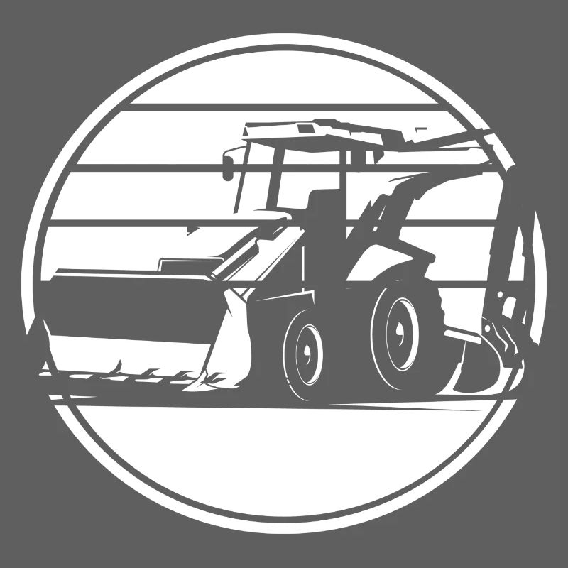 Bagger Baggerfahrer Sunset Retro Design