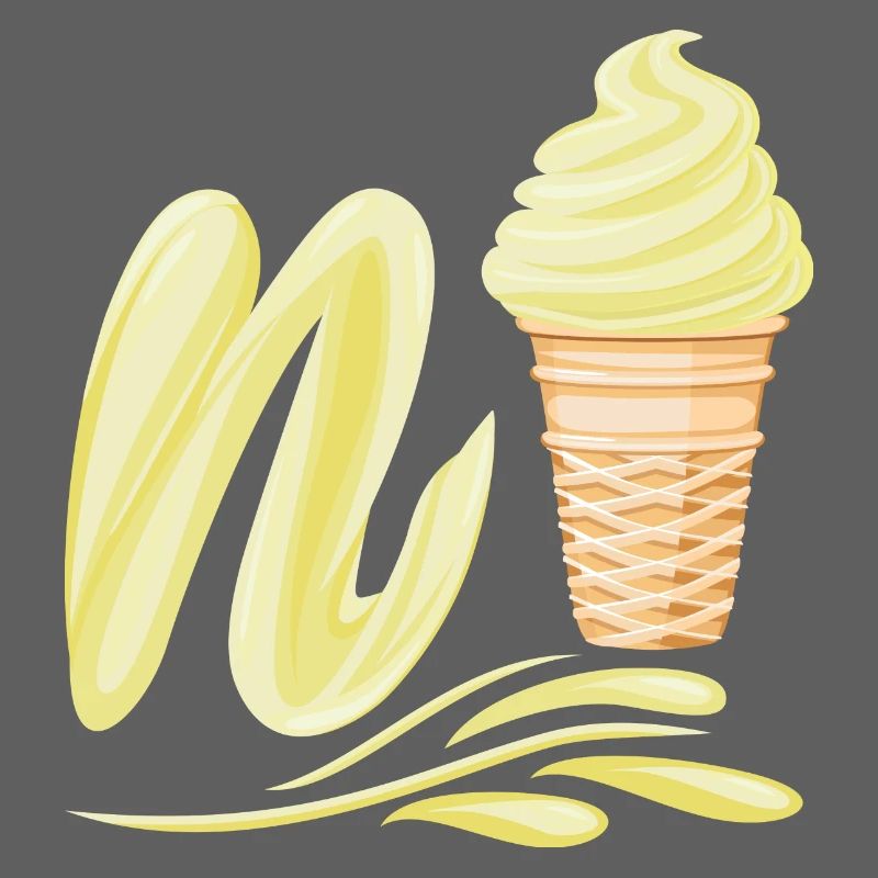 N'ice Softeis-Emoji with letter N vanilla