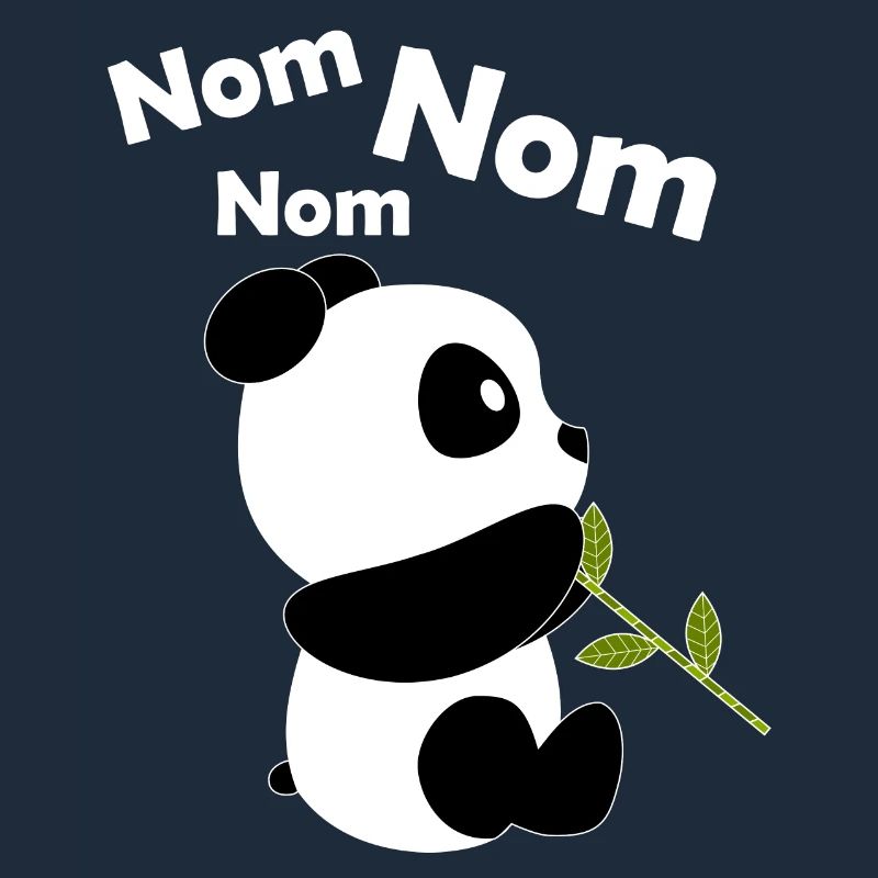 Panda doux avec du bambou | Nom Nom Panda design