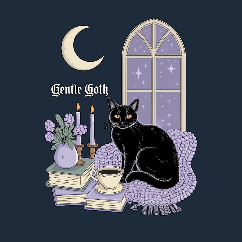 Gentle Goth Cozy Goth Cat