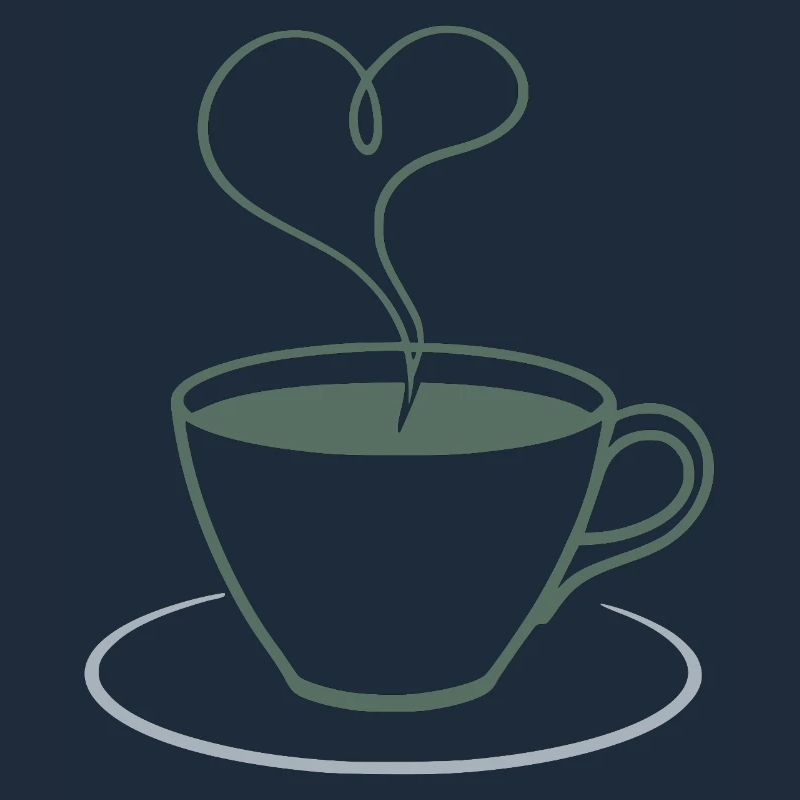 Herzdampf Kaffee Illustration