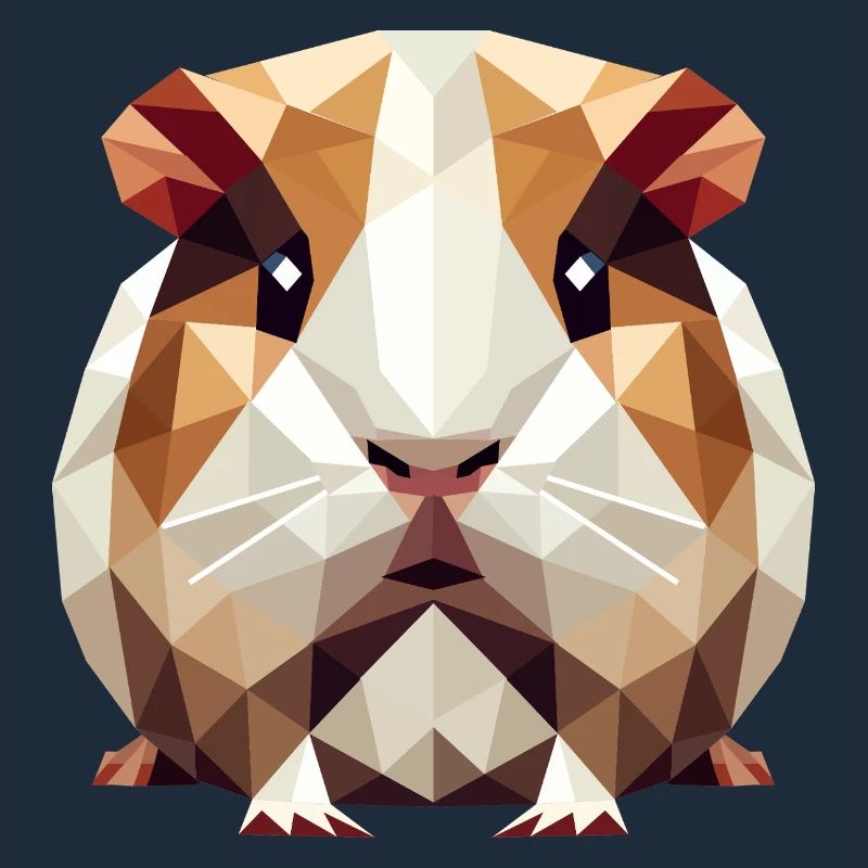 mignon cochon d’Inde dans le style low poly