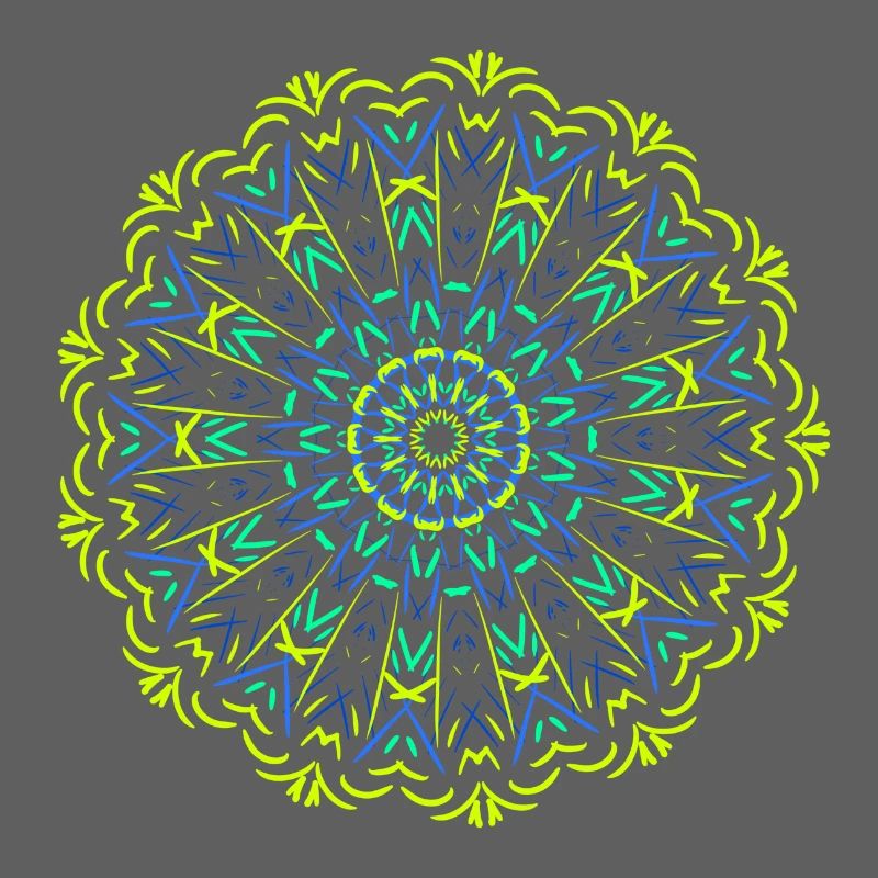 Leuchtendes Mandala Neon Design