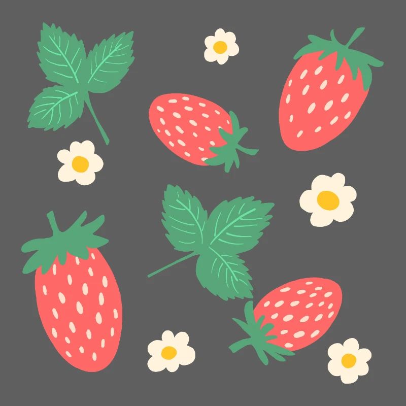 Hübsche wilde Erdbeeren Illustration