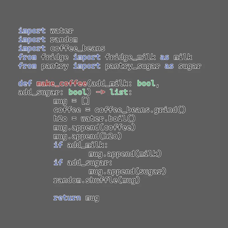 Python Make Coffee Function