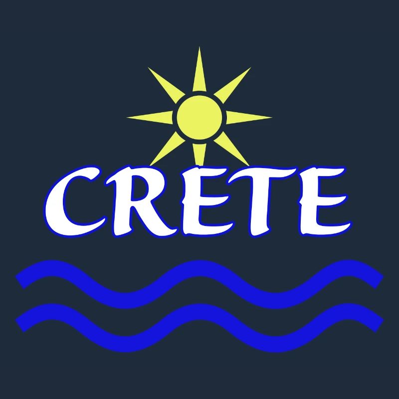 Conception de logo Soleil et mer Crète