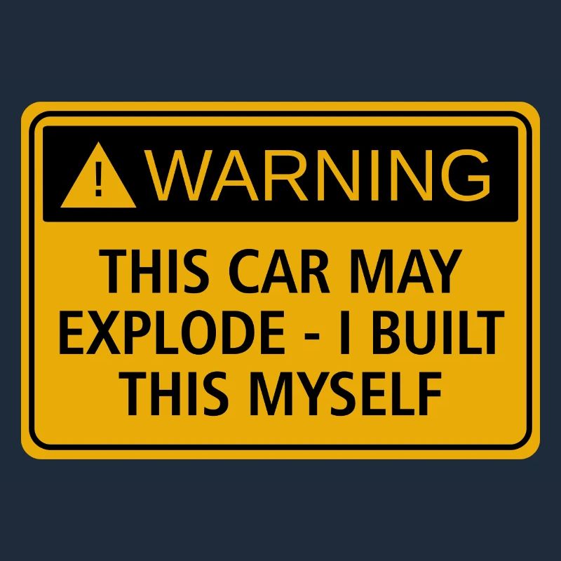 JDM sticker - this car may explode