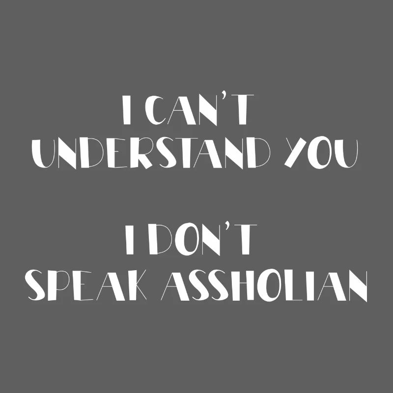 I can't understand you