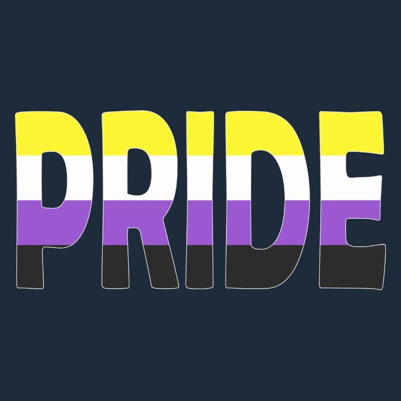 Pride Schriftzug Non-Binary Nichtbinär LGBTQ