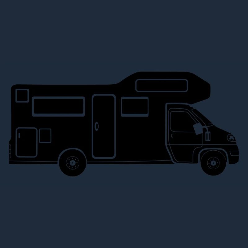 Silhouette de camping-car – design de camping simple