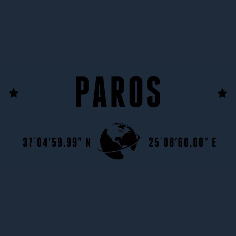 Paros Stylized Geographical Coordinates