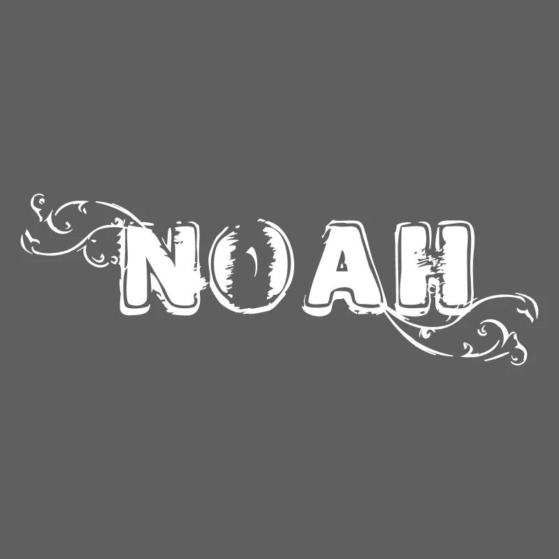 Lettrage NOAH décoré de graphiques vectoriels