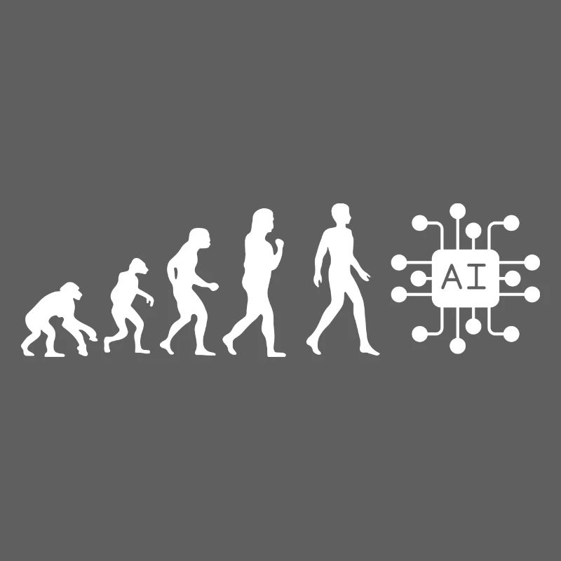 T-Shirt-Evolution KI Künstliche Intelligenz Spaß