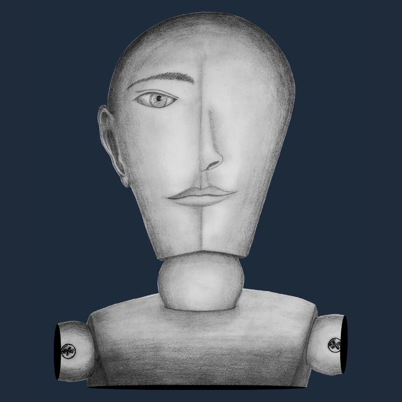 Drawing doll drawn