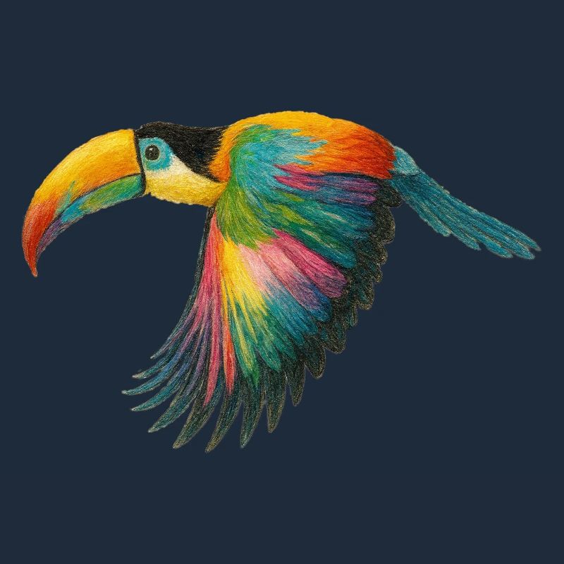 Rainbow Parrot Pattern