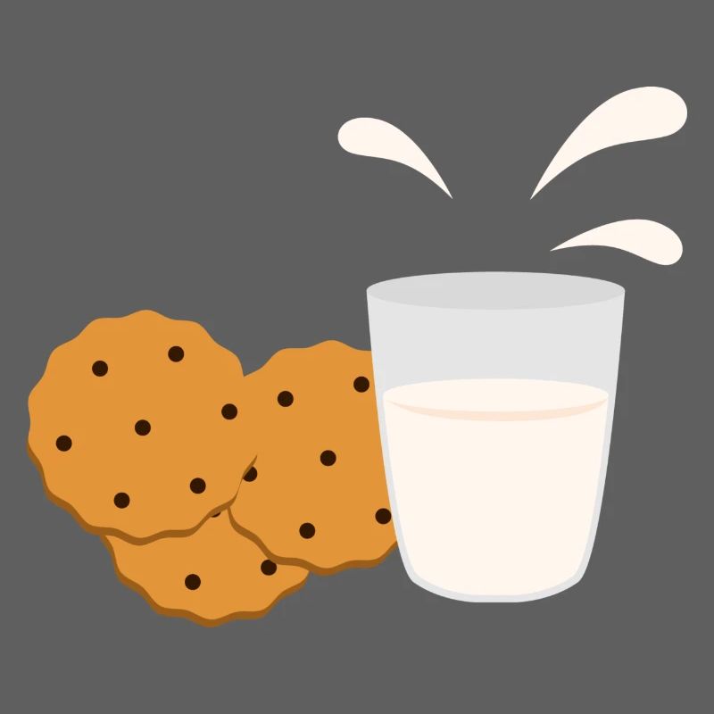 Biscuits with milk breakfast gift idea