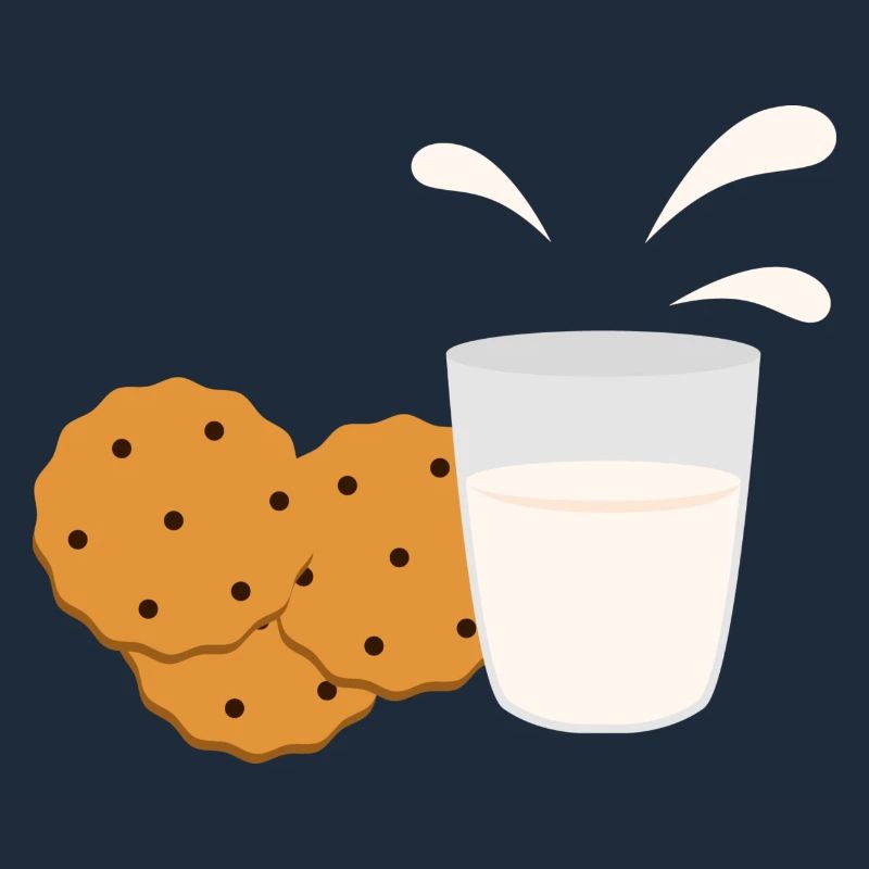 Biscuits with milk breakfast gift idea