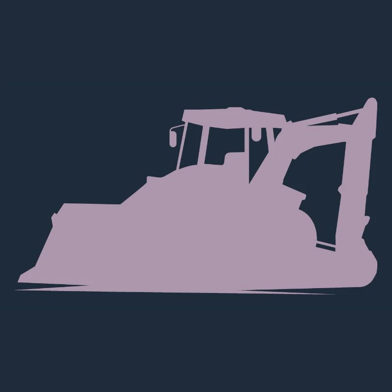 Excavator operator and construction equipment operator Silhouette –