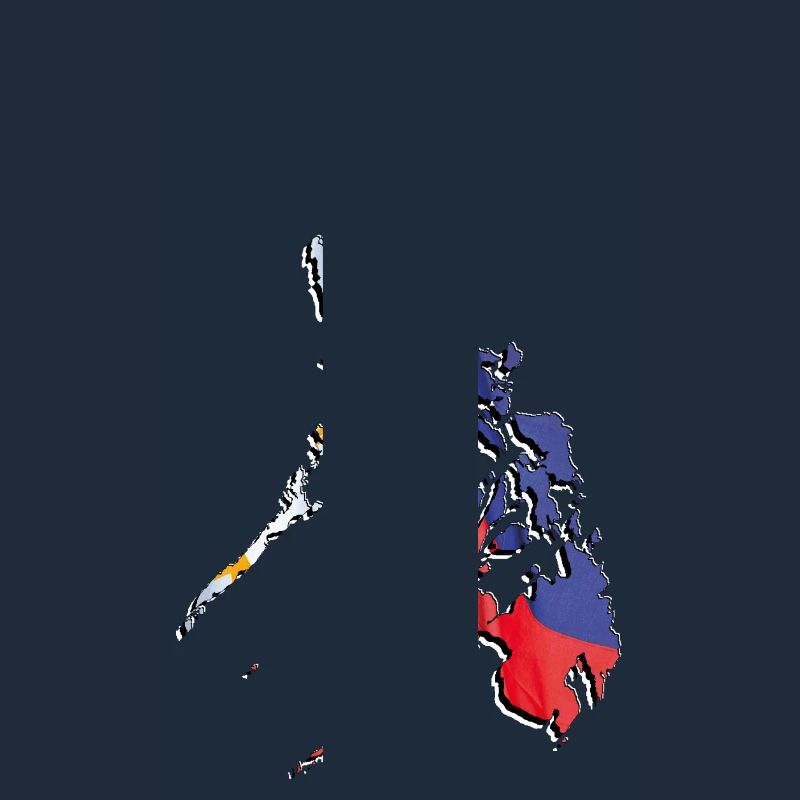 Philippines Flag in the Philippines Map