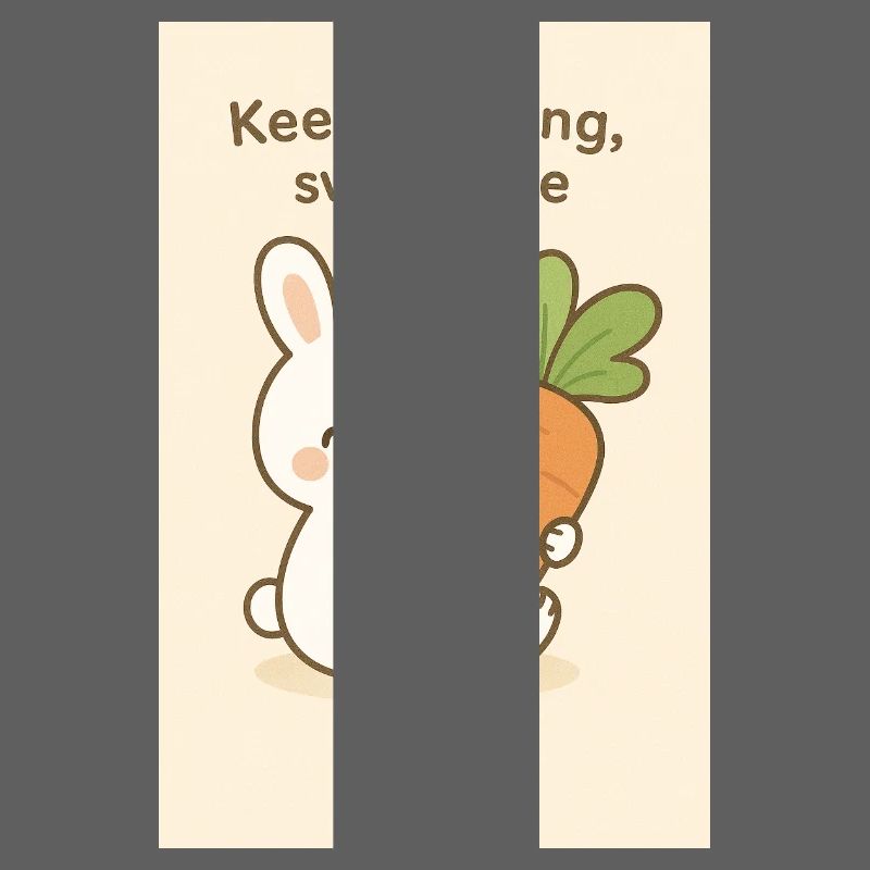 Kawaii Bunny Hugging Giant Carrot