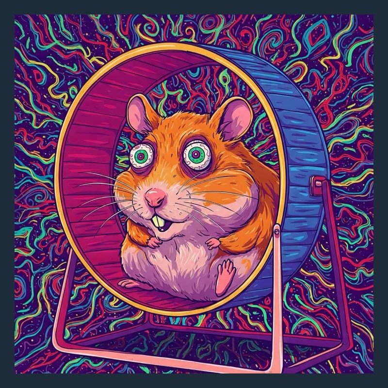 Drôle de hamster dans la roue du hamster - Comic Vibes