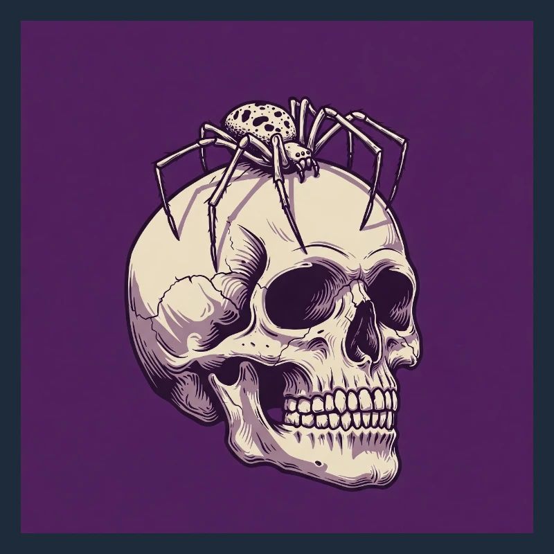 Schädel und Spinne – Dunkle Eleganz des Todes