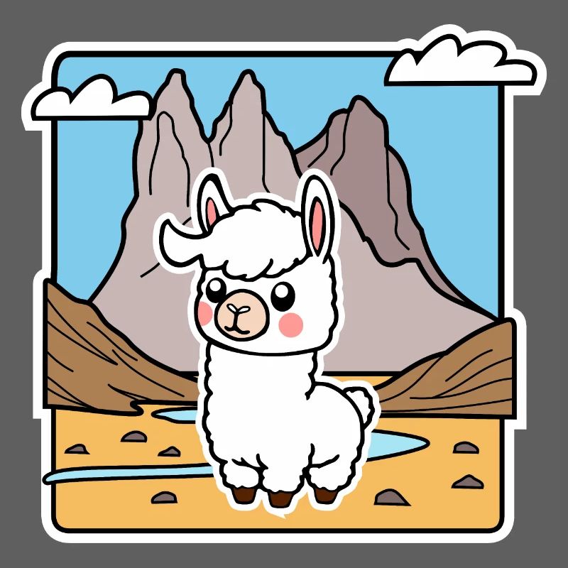 So ein niedliches Lama! Oder ist es ein Alpaka?