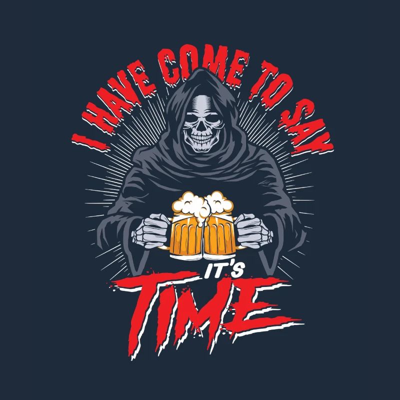 Grim Reaper Beer Time Has Come Funny