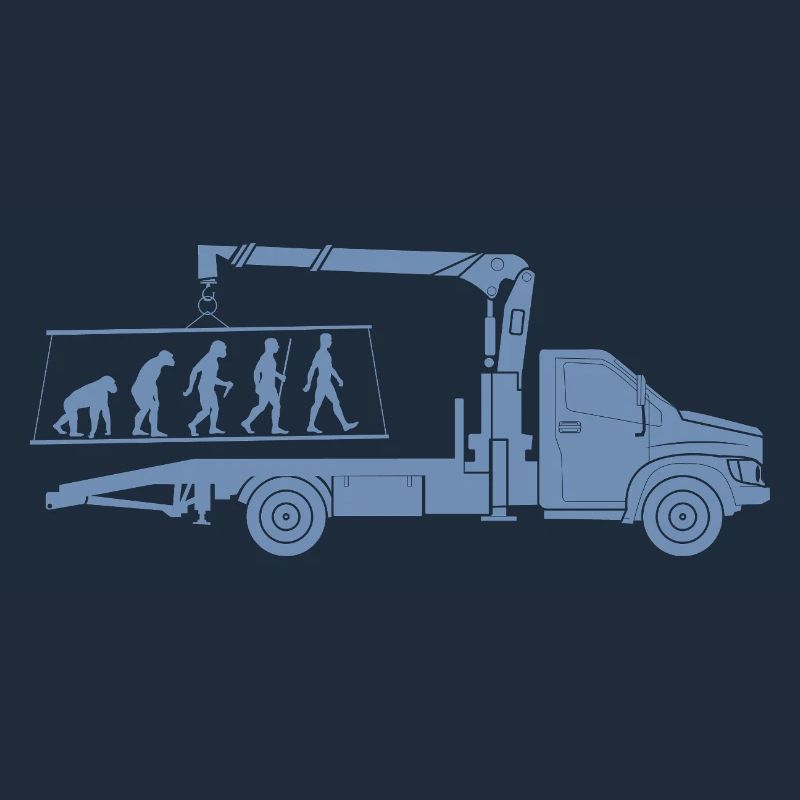Abschlepper Evolution Silhouette Minimalistisch