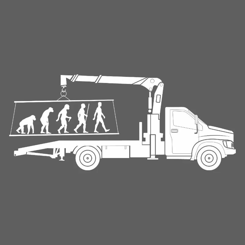 Abschlepper Evolution Silhouette Minimalistisch