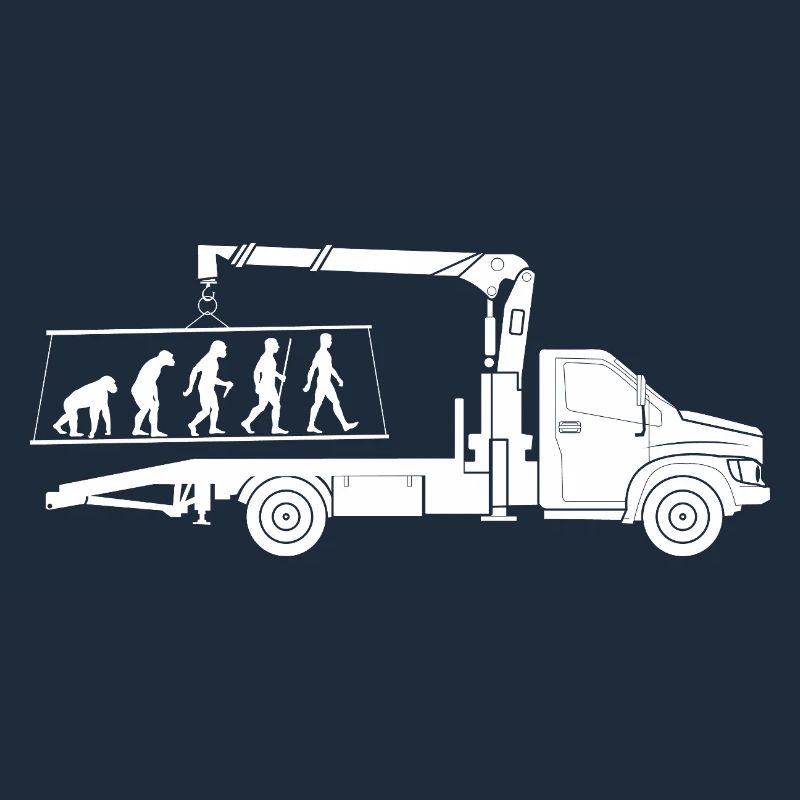 Tow Truck Evolution Silhouette Minimalist