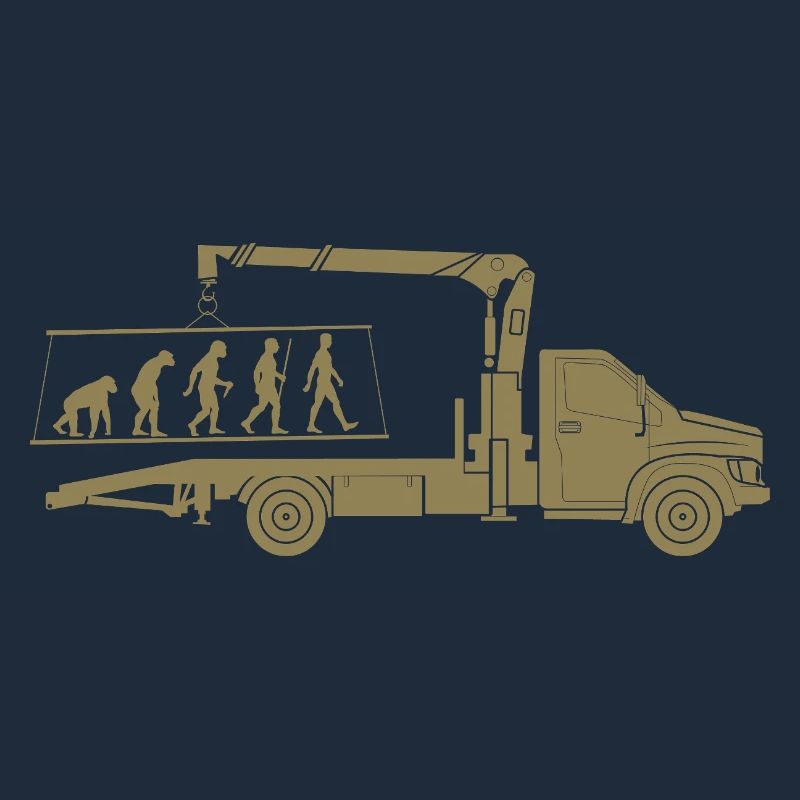 Abschlepper Evolution Silhouette Minimalistisch