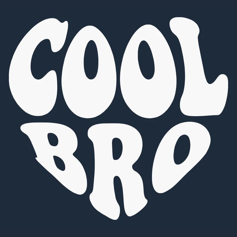 Cool Bro Small Heart Logo – Anpassbare Farbe