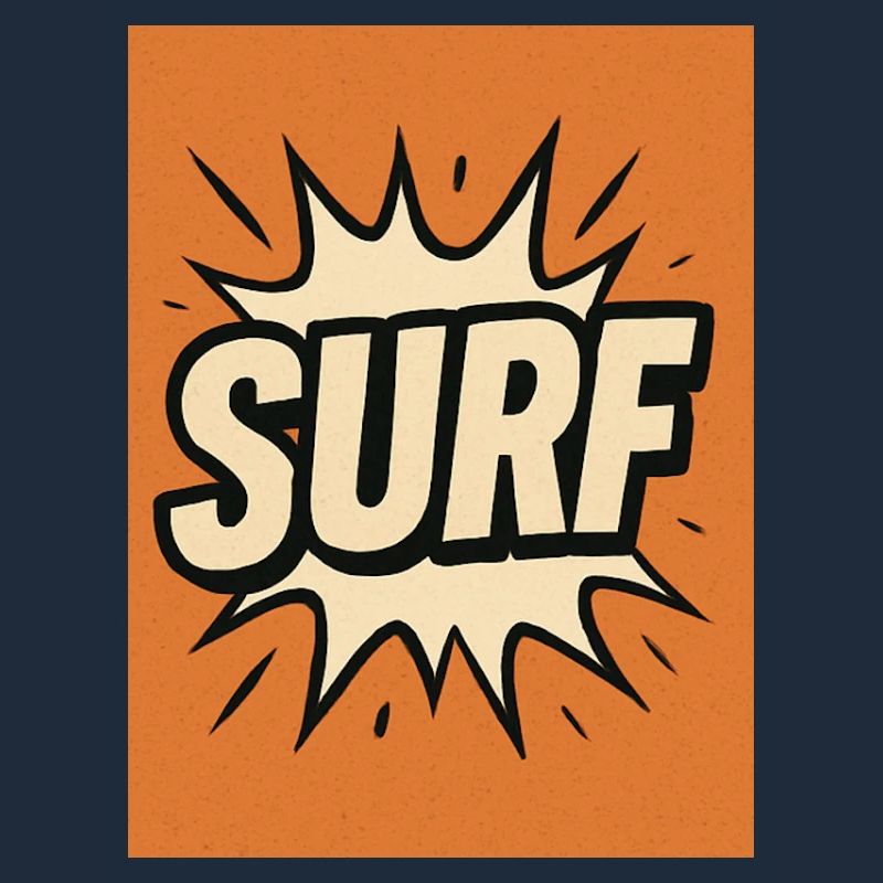 Conception d’explosion de bande dessinée de surf