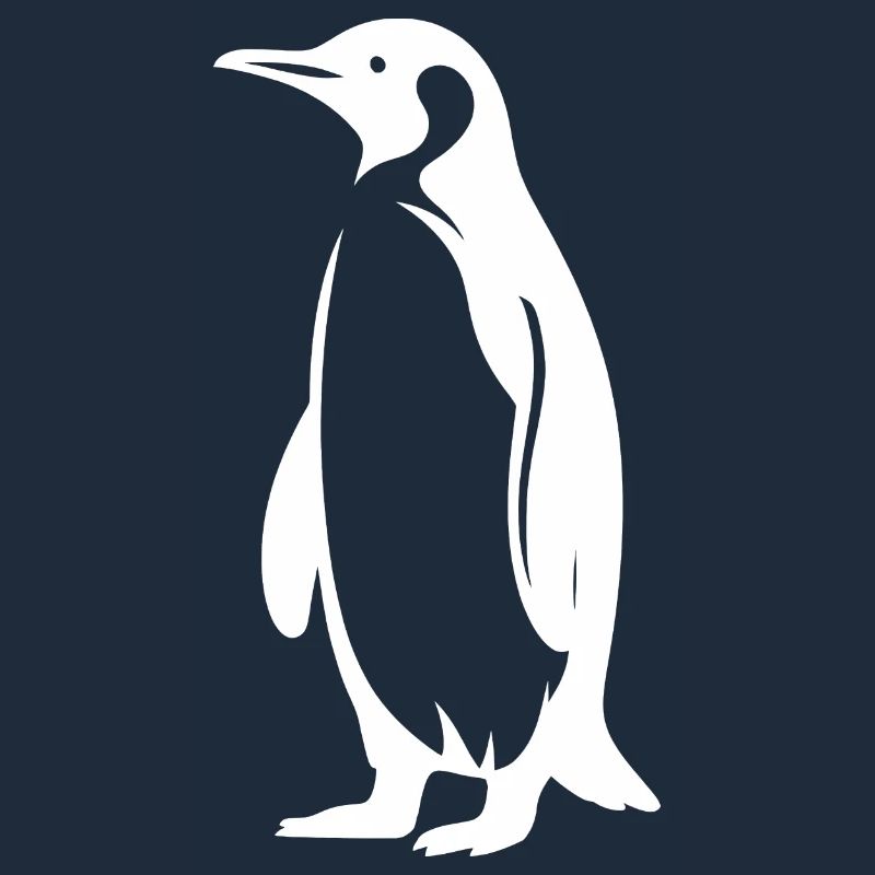 Minimalist Penguin Silhouette Simplicity