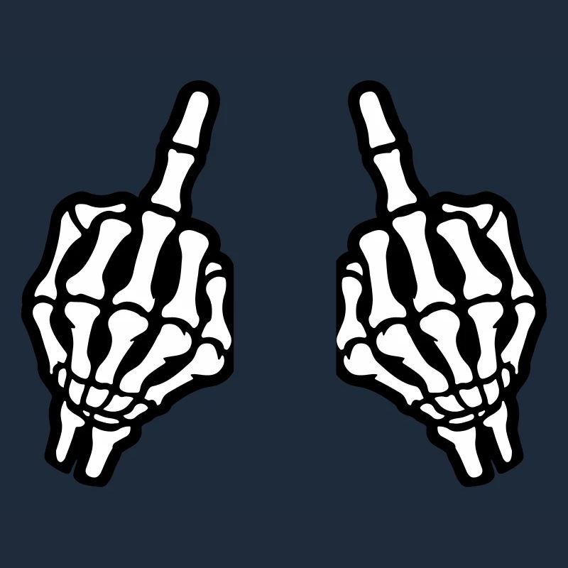 Middle Finger Hand Skeleton